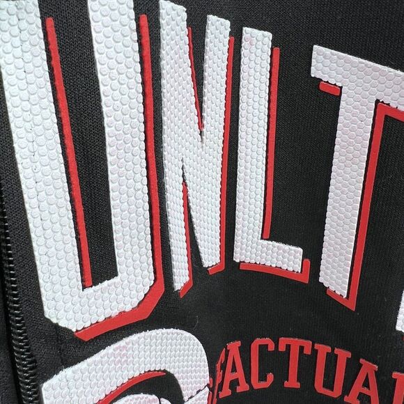 Vintage 90s Ecko Unltd Black Athletic Jacket Hip Logo Raised Letters - Picture 3 of 5